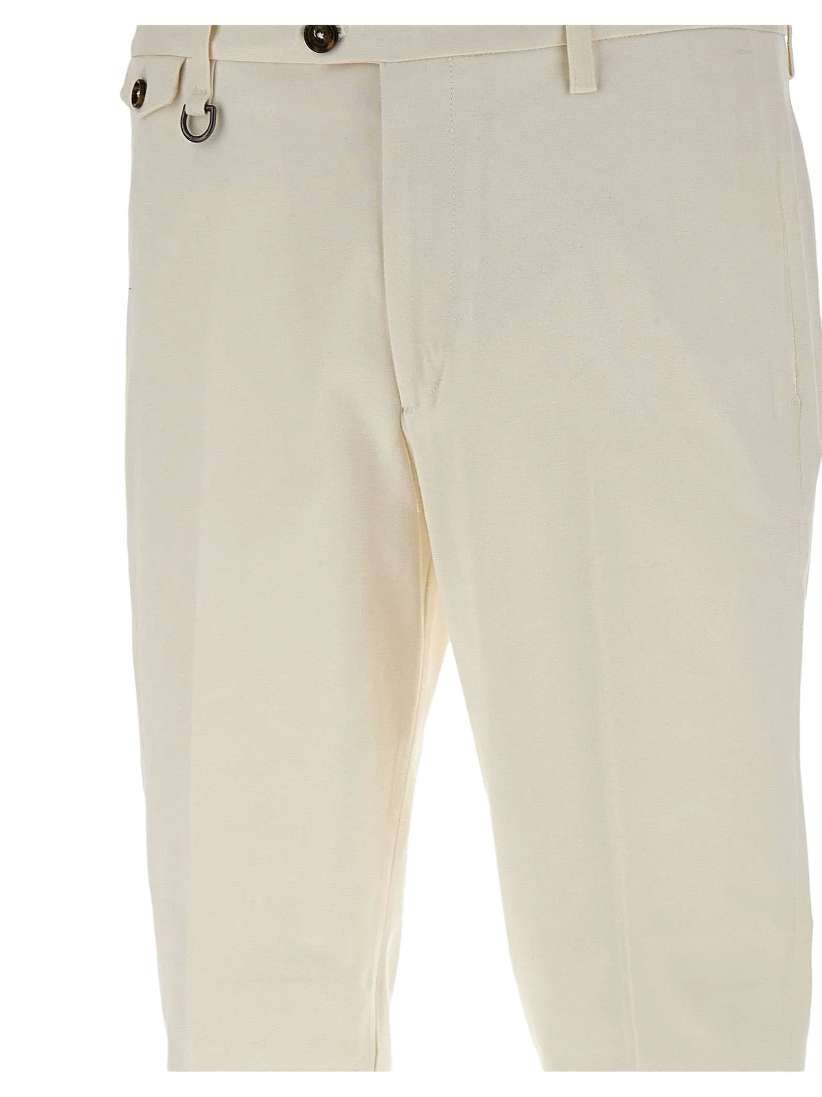 PAOLO PECORA Abbigliamento,Pantaloni Pantaloni Chino in cotone bianco latte 