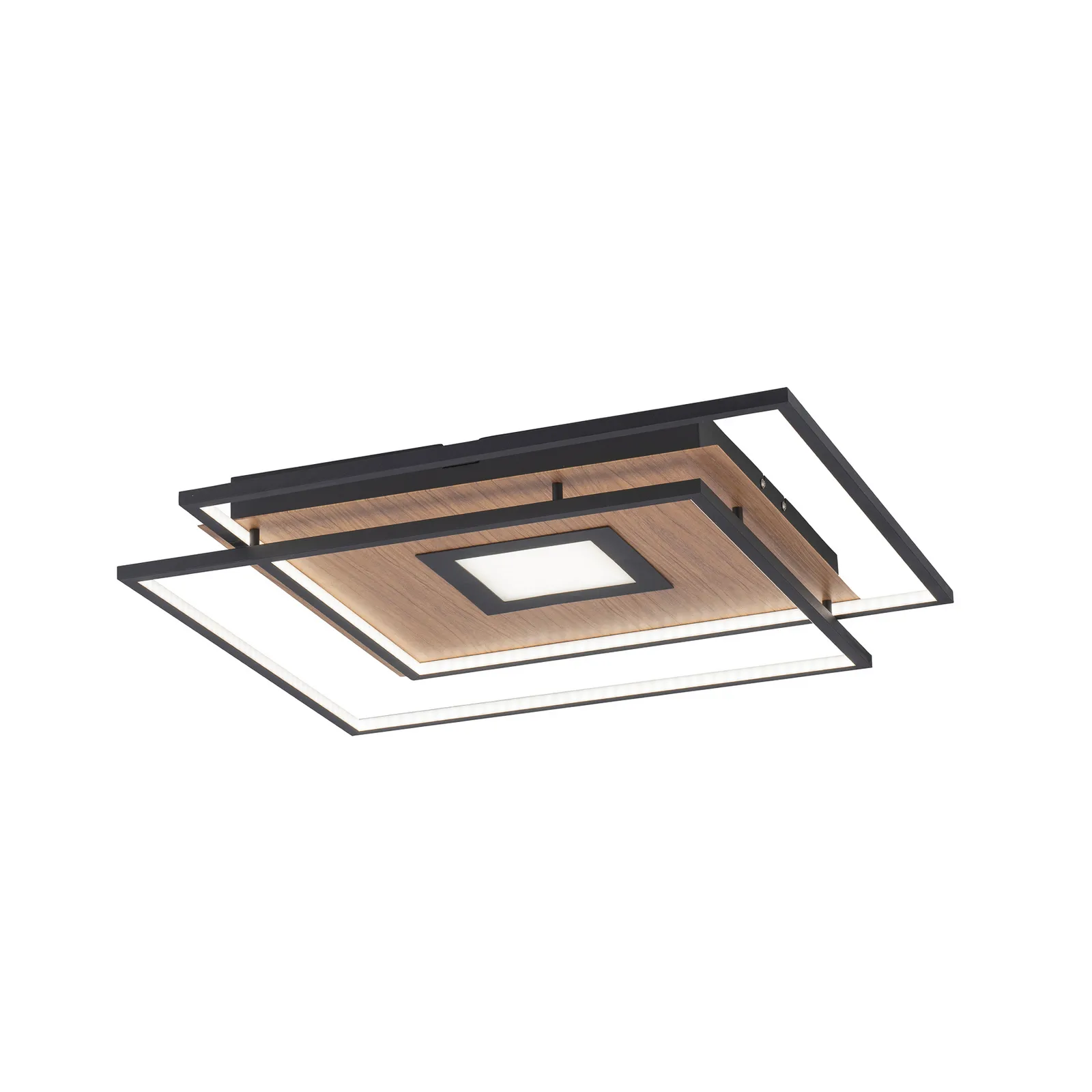 Paul Neuhaus Q-AMIRA plafoniera LED, decoro legno