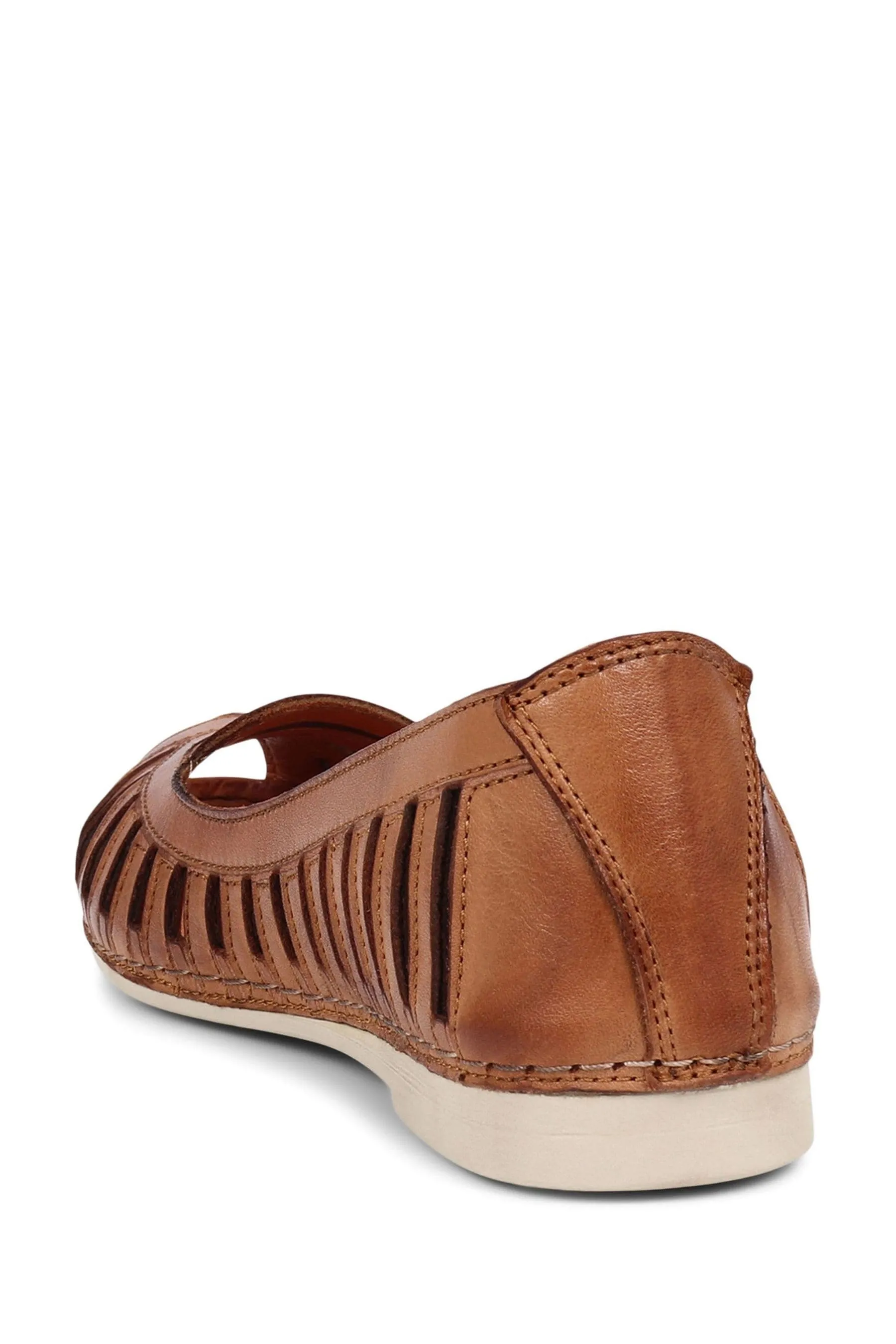 Pavers - Scarpe basse a ballerina in pelle con punta aperta