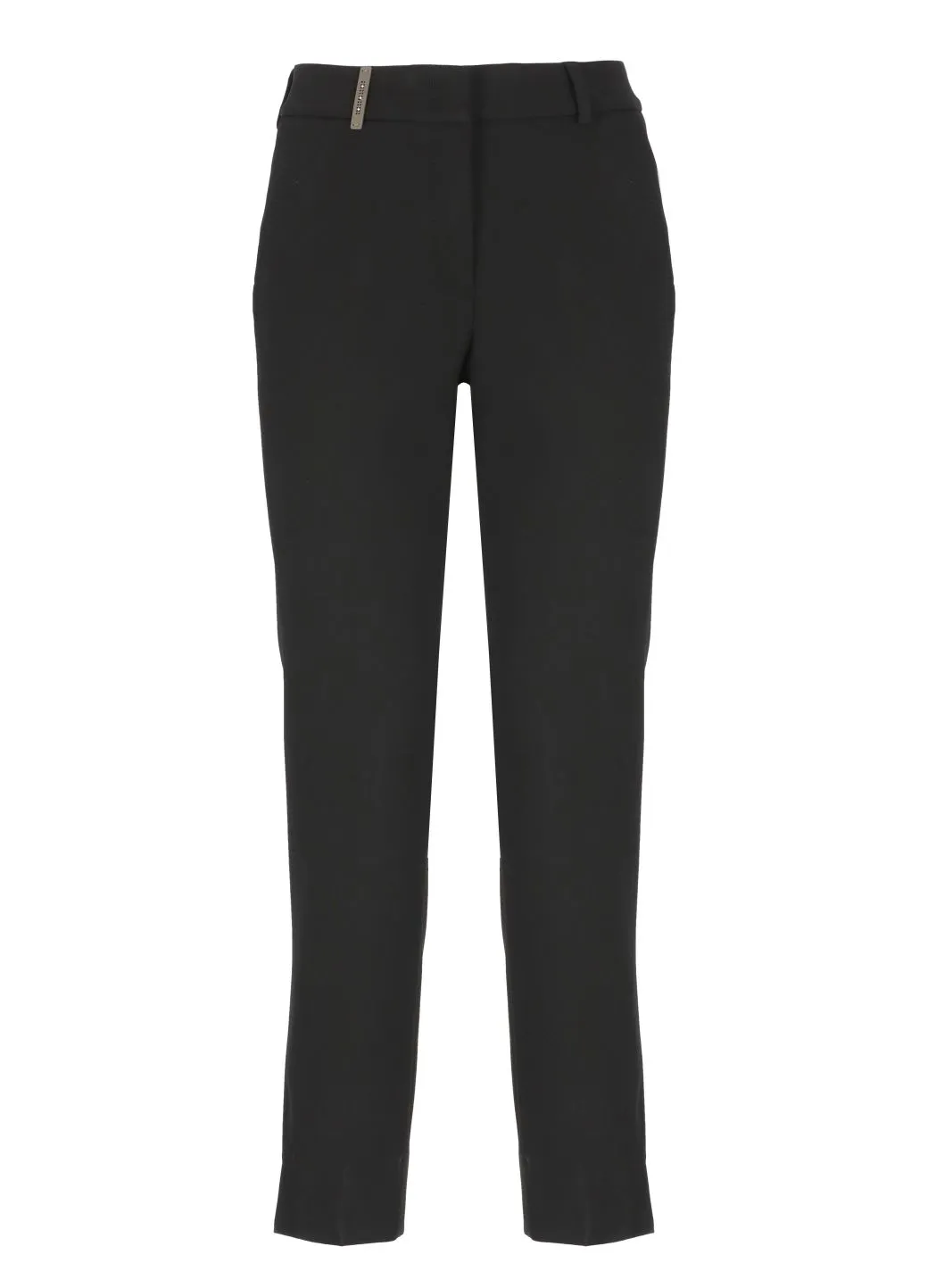  Peserico Pantaloni con dettaglio in pelle 