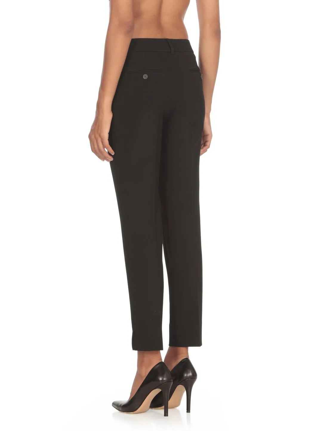  Peserico Pantaloni con dettaglio in pelle 