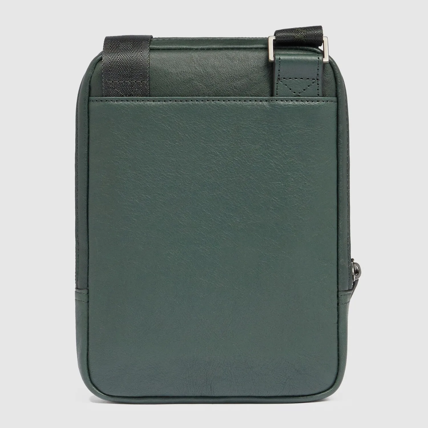 Piquadro Borsa a tracolla quadrata nera in pelle 17 cm