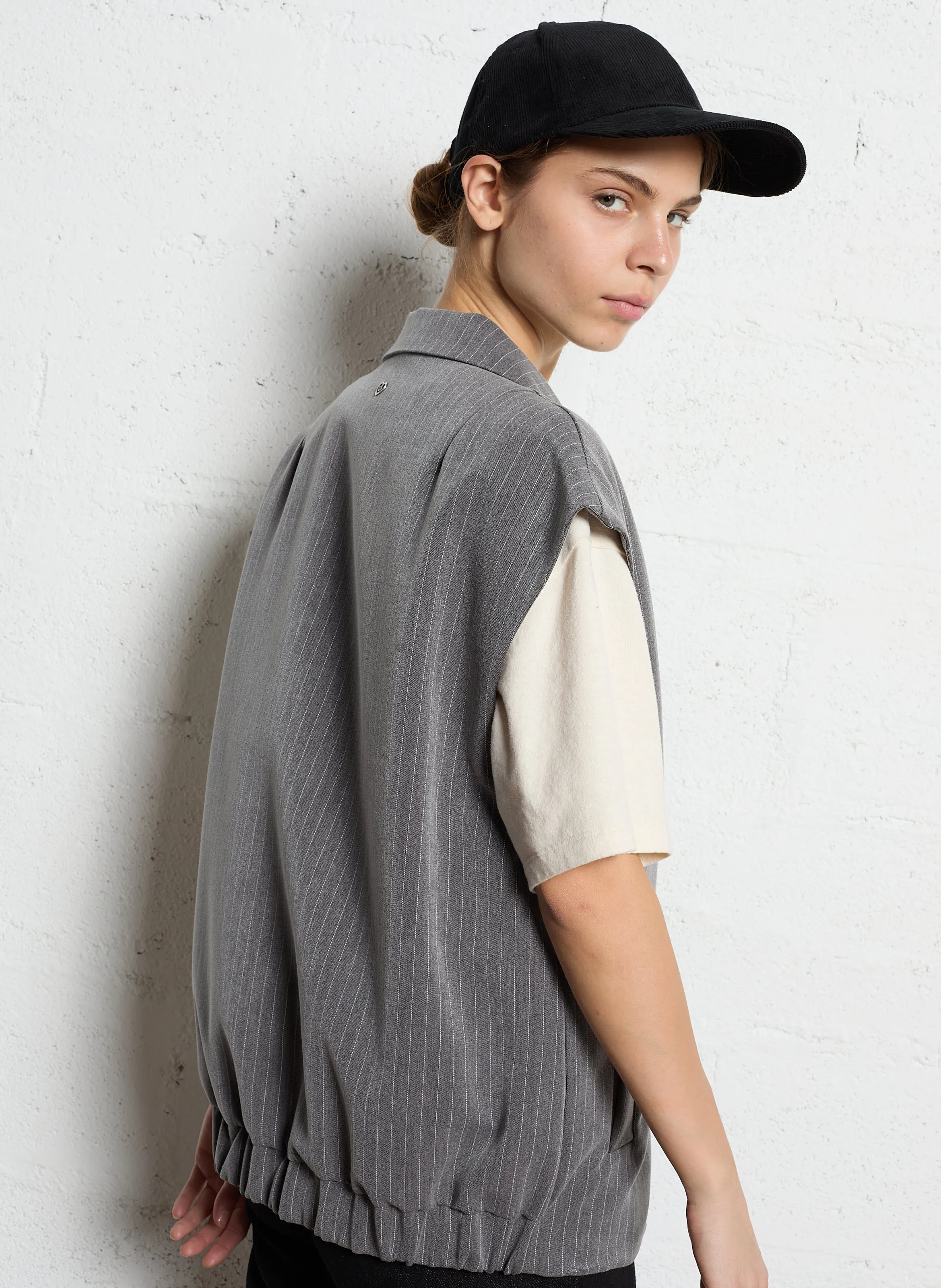  PLEASE   Giacca tailleur a righe | Grigio
