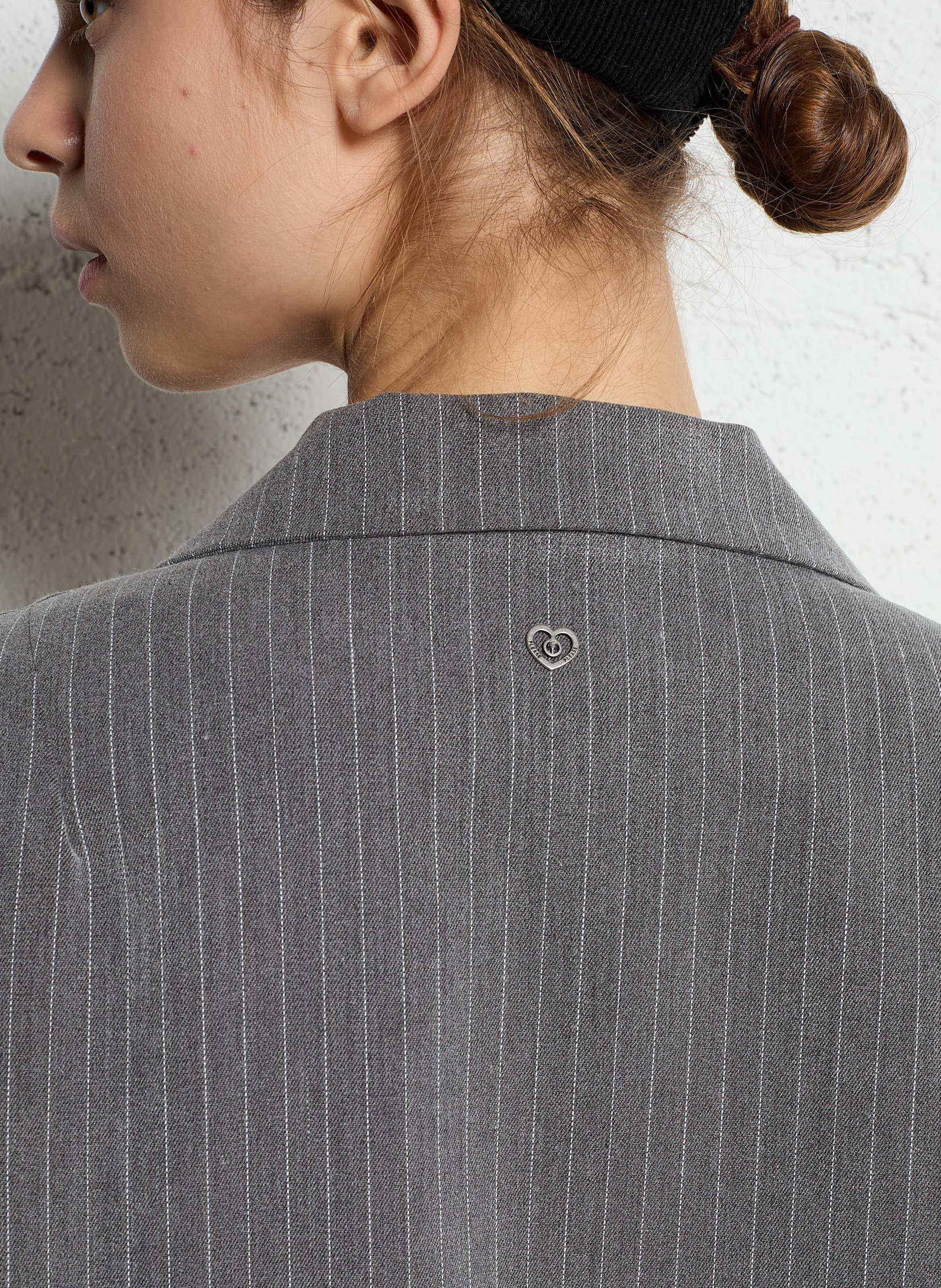  PLEASE   Giacca tailleur a righe | Grigio