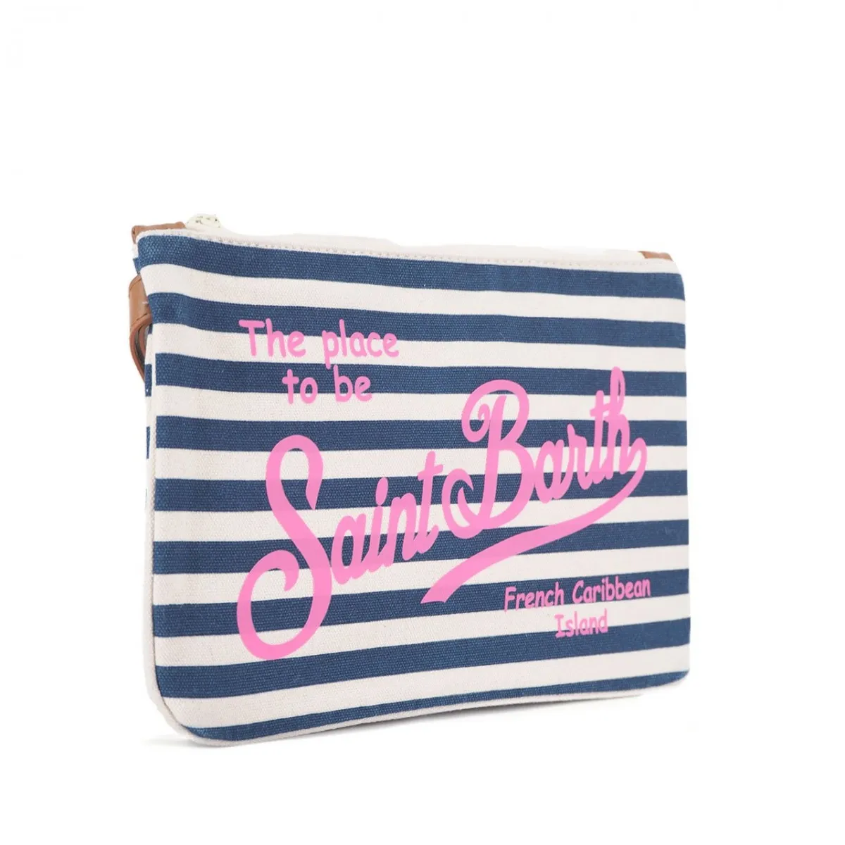 Pochette Parisienne A Righe, Blu
