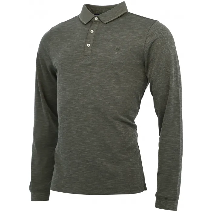 Polo uomo manica lunga melange Baileys Verde