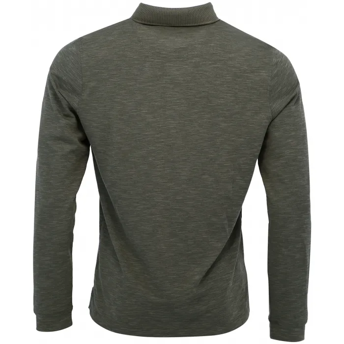 Polo uomo manica lunga melange Baileys Verde