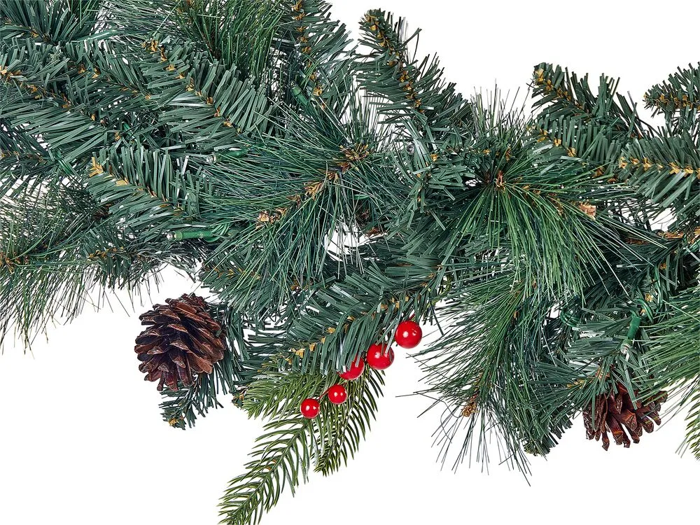 Pre-Lit Christmas Garland 270 cm Green WHITEHORN