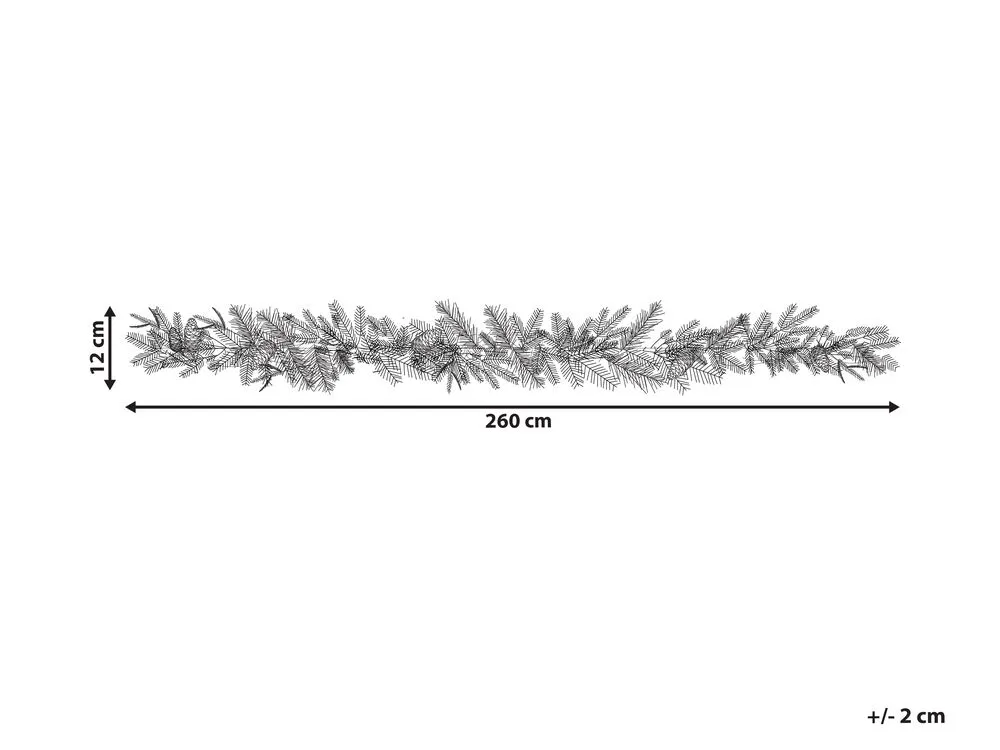 Pre-Lit Christmas Garland 270 cm Green WHITEHORN