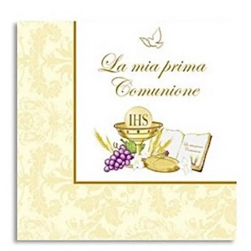 Prima Comunione set kit piatti bicchieri tovaglioli coordinato