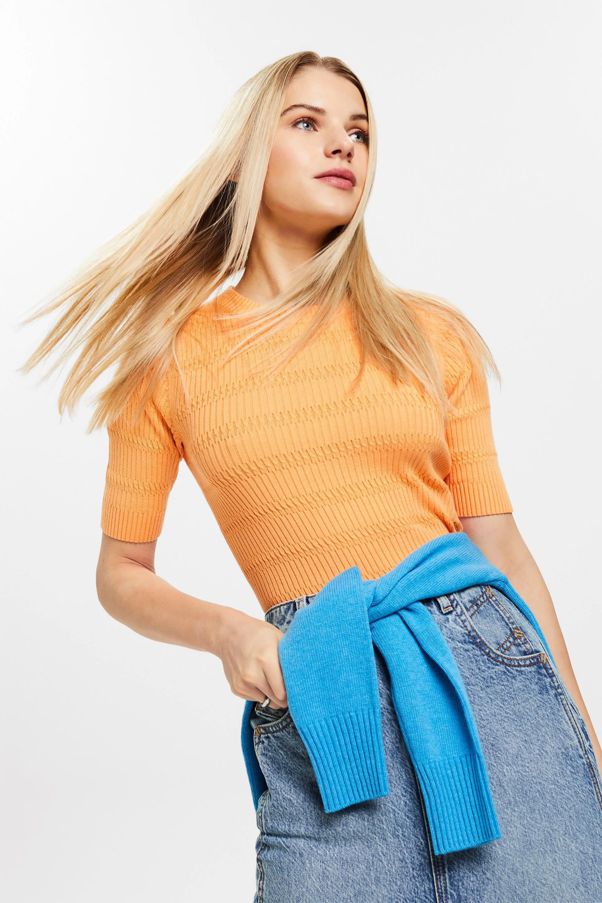 Pullover a maglia a maniche corte