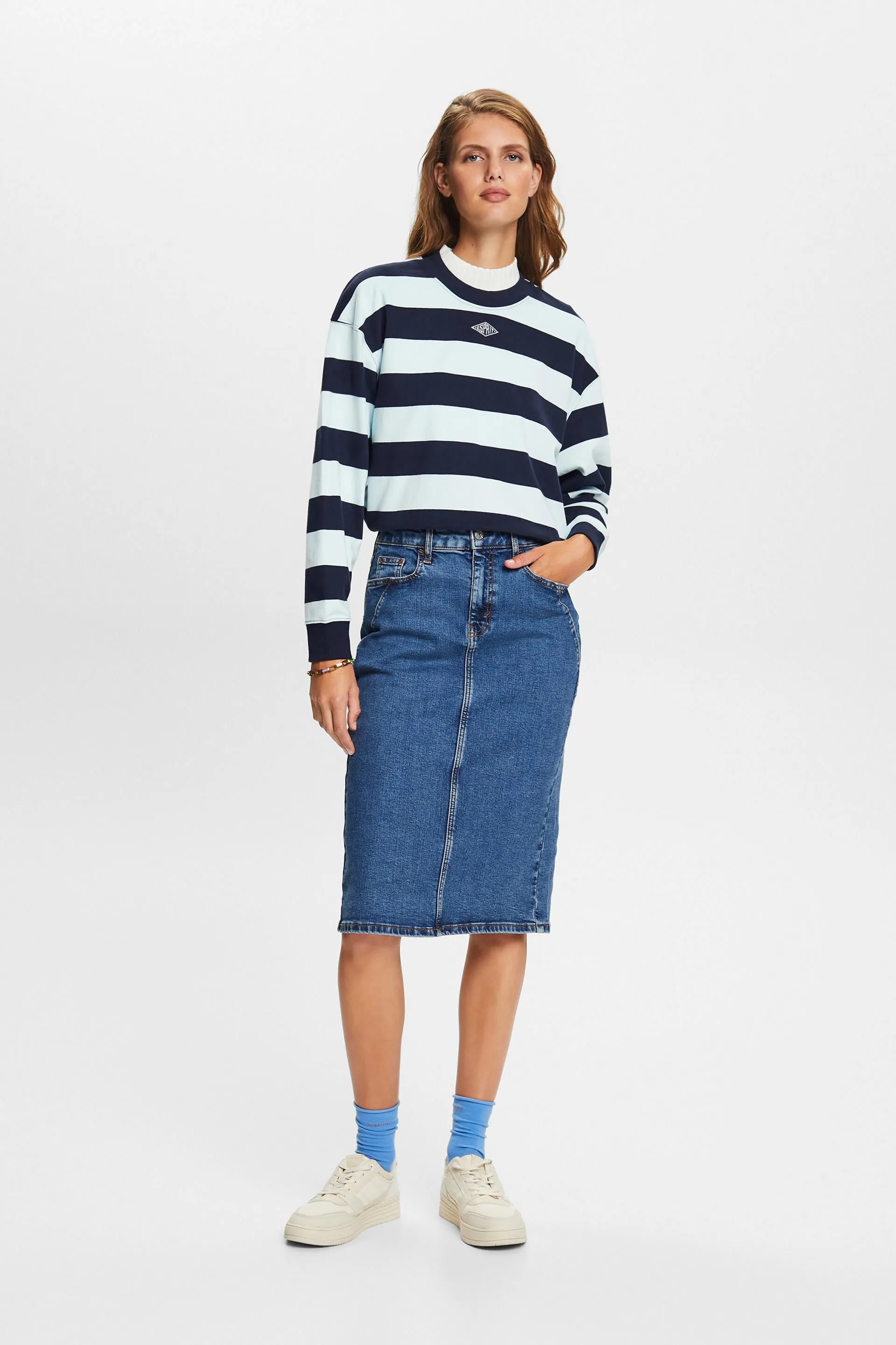 Pullover a righe in cotone