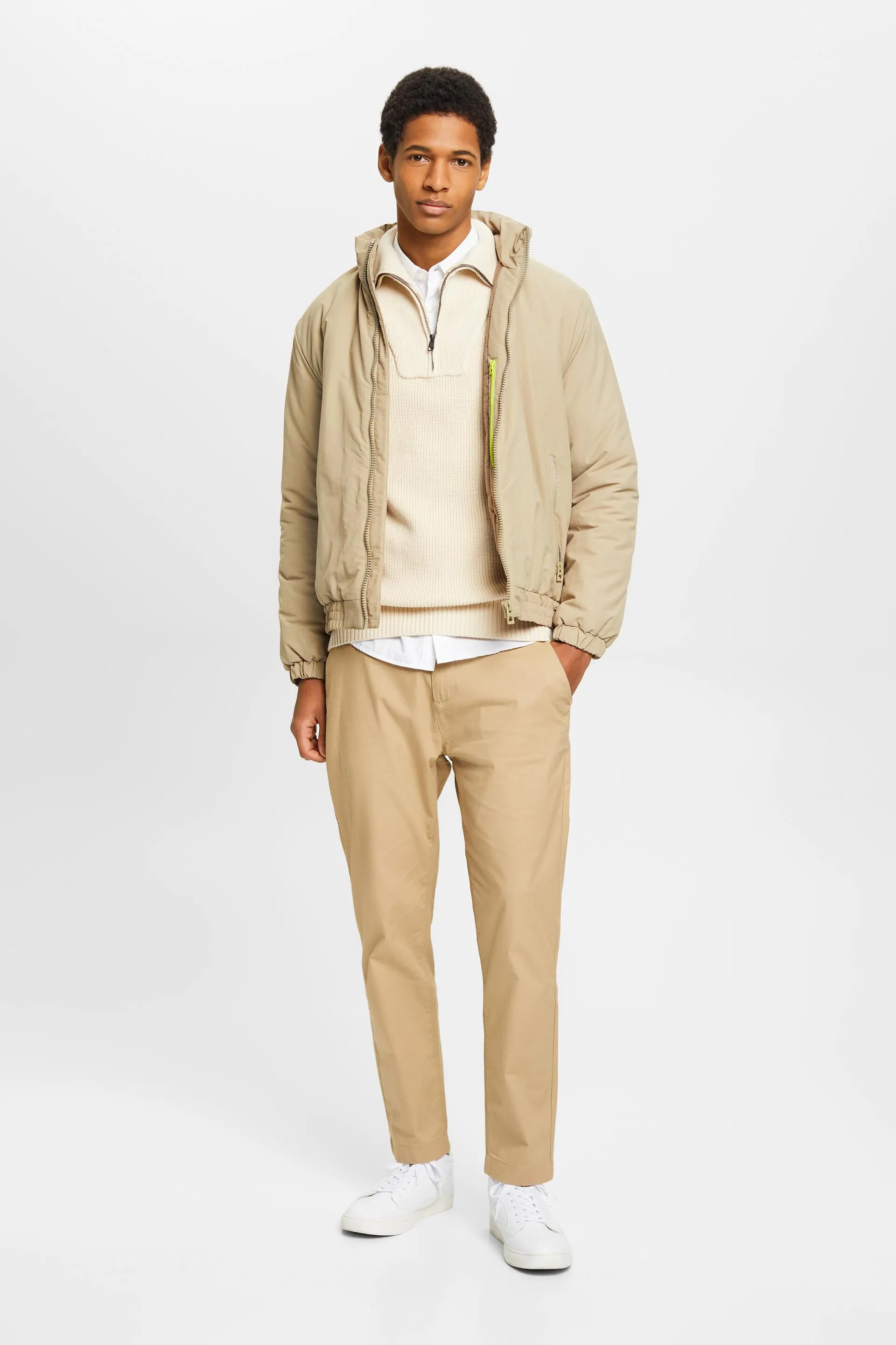 Pullover con zip di media lunghezza