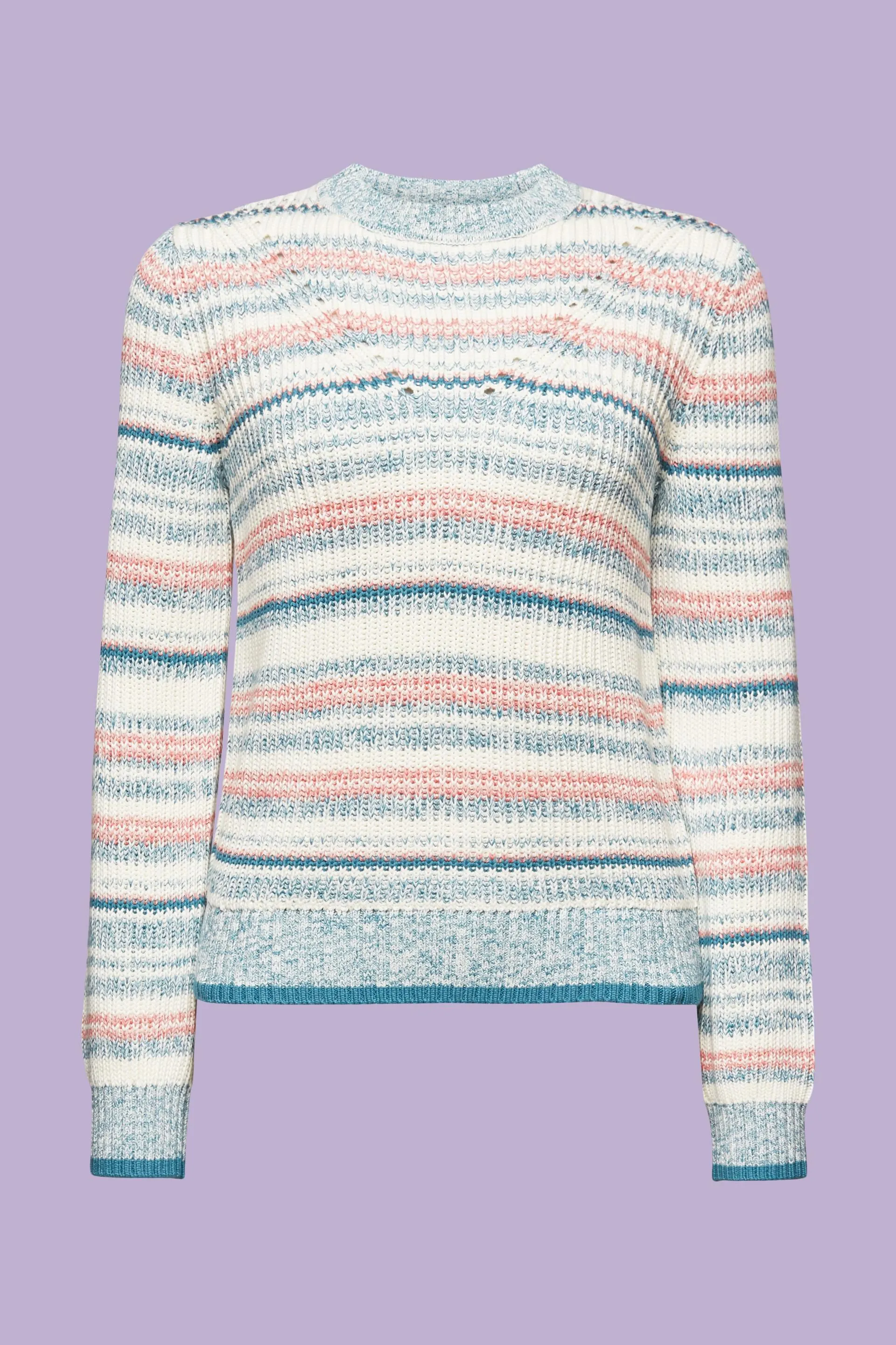 Pullover girocollo a righe