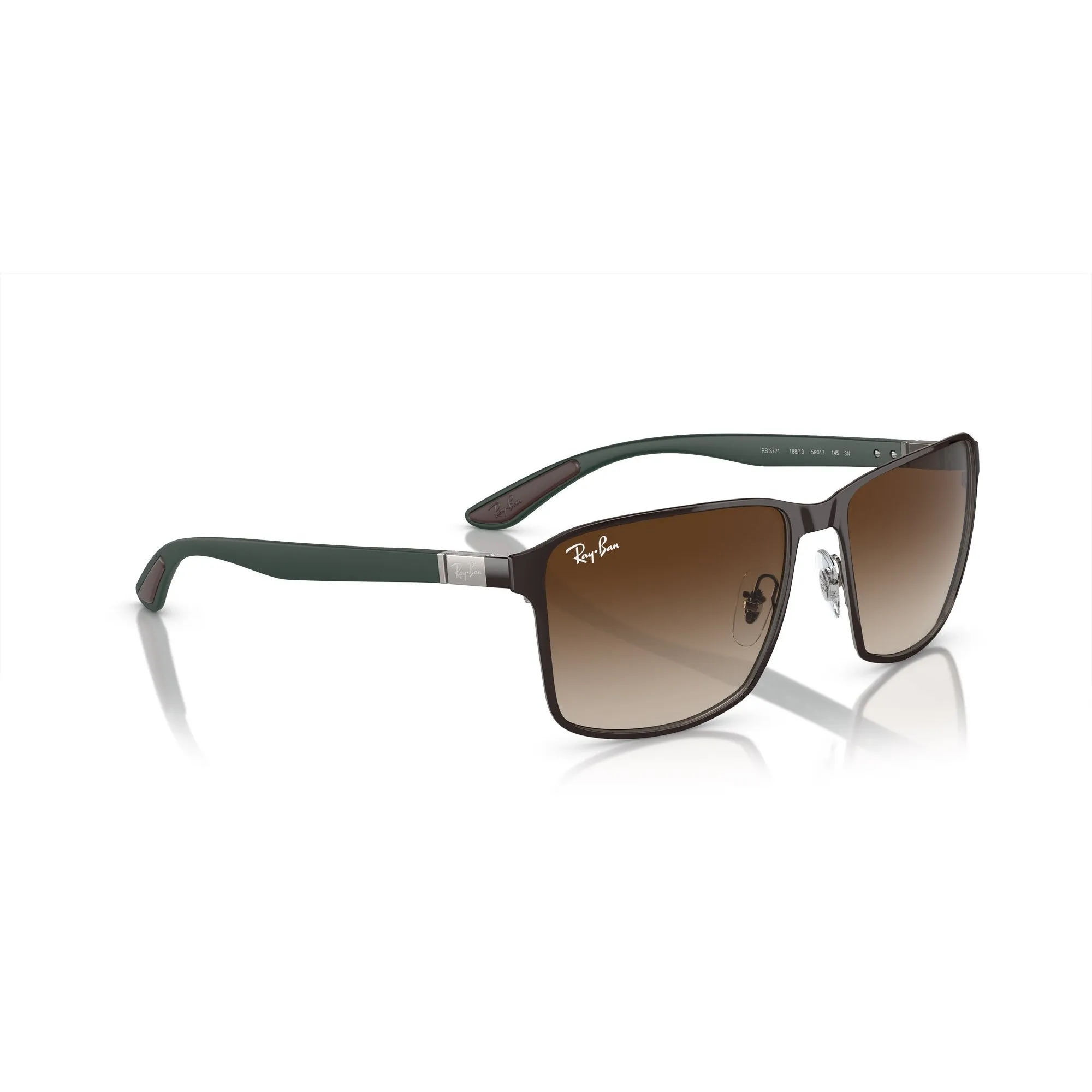   Ray-Ban RB 3721 - 188/13 Marrone Su Canna Di Fucile | Occhiale Da Sole Unisex 