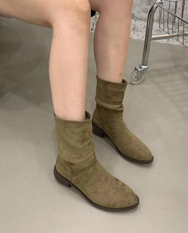 Retro Western Cowboy Boots Women's Pleated Pile Boots Slim Boots Knight Boots Women's Summer Thin Boots