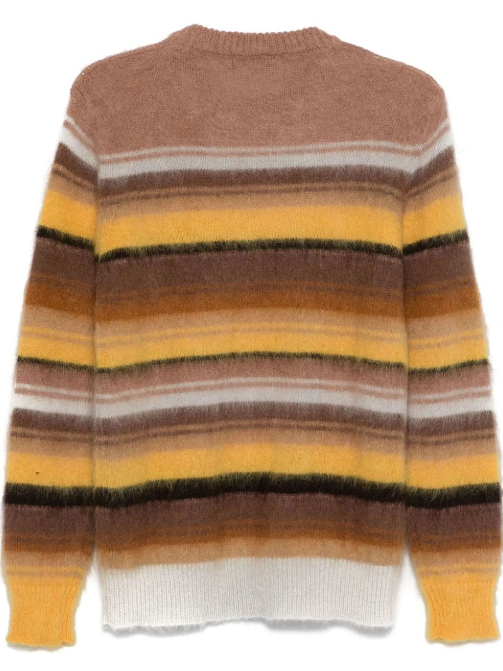 ROBERTO COLLINA Abbigliamento,Maglieria Maglione a righe in misto mohair marrone 