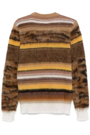 ROBERTO COLLINA Abbigliamento,Maglieria Maglione a righe marrone 