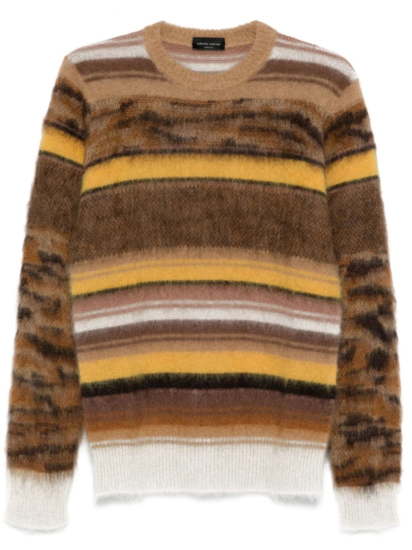 ROBERTO COLLINA Abbigliamento,Maglieria Maglione a righe marrone 