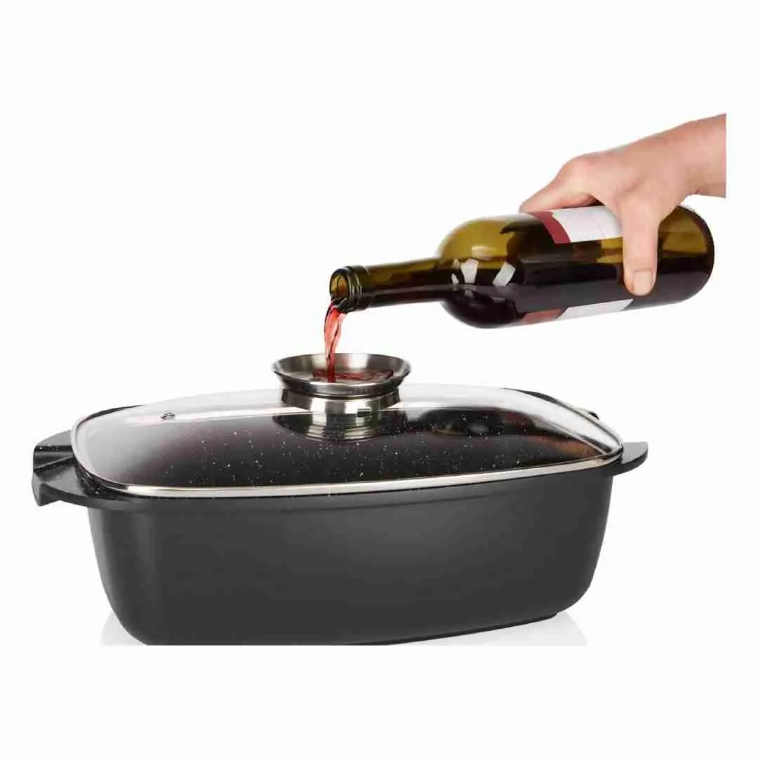 Rostiera Ernesto Con RIvestimento Ceramico Antiaderente Acciaio Inox Casseruola 