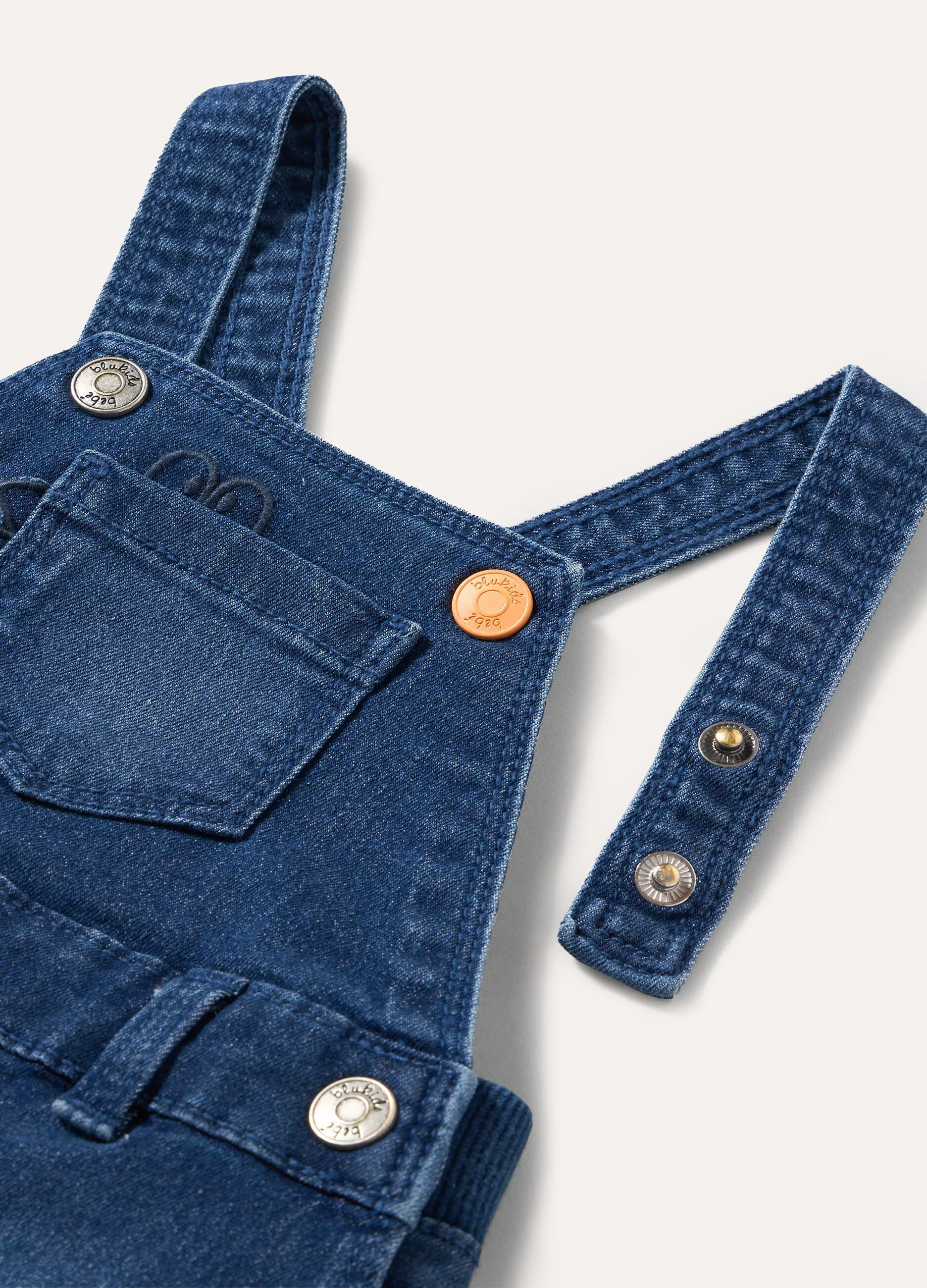 Salopette in denim neonato