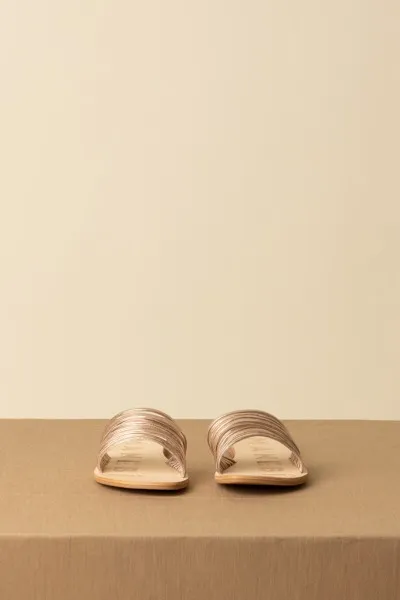 Sandali flat Hollywood metallizzati PLATINUM-MULTI STRIPES