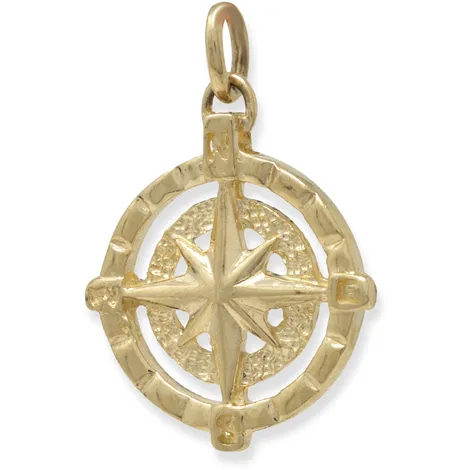 SARNIORO Ciondolo rosa dei venti in oro 9 Kt