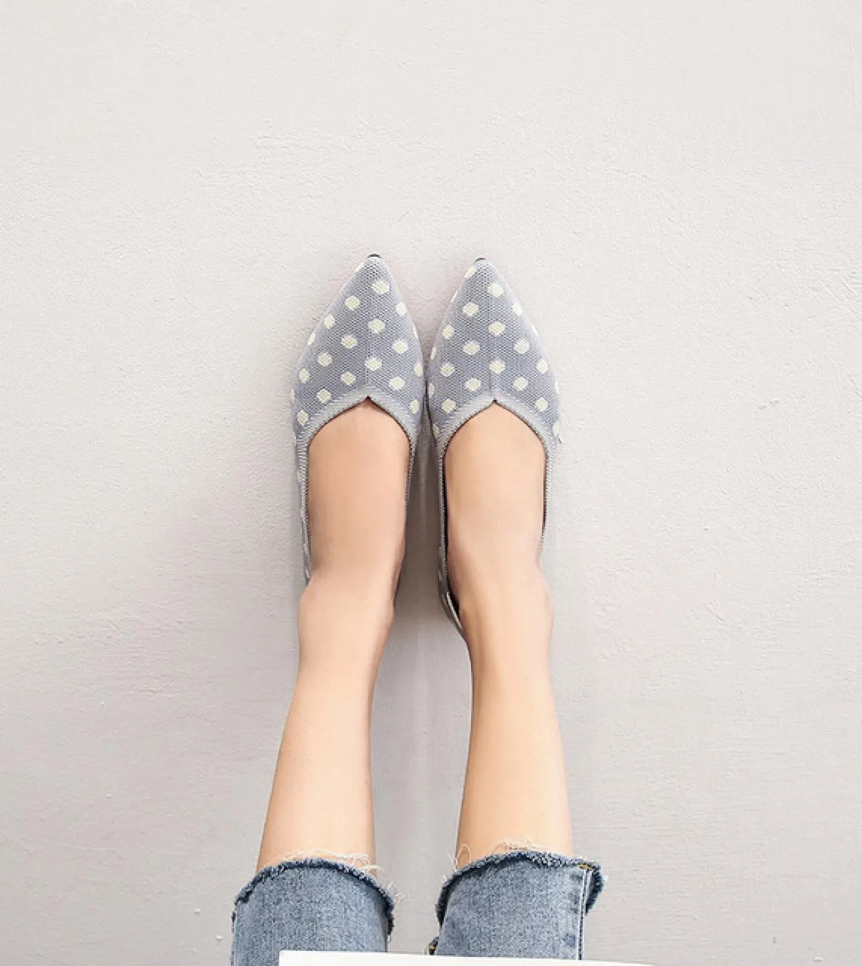 Scarpe lavorate a maglia da donna 2022 New Ballerina Slip On Shoes Donna Casual Flats Footware Fashion Punta a punta Balletto Mo