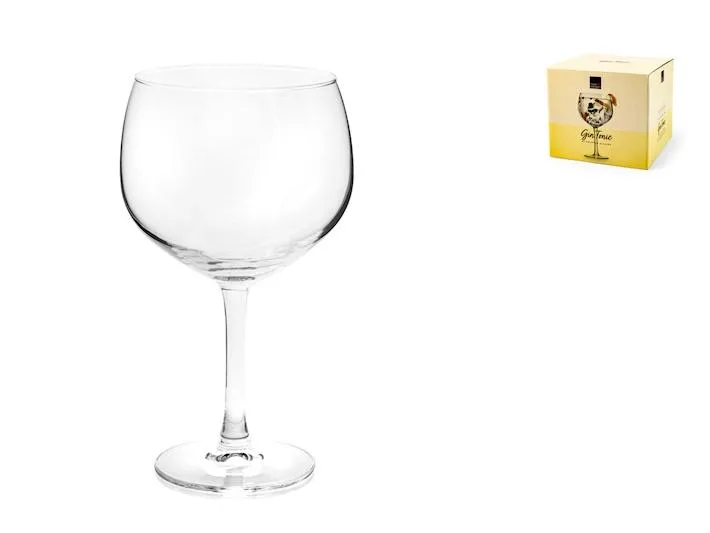 Set 4 calici gin tonic in vetro cl 65
