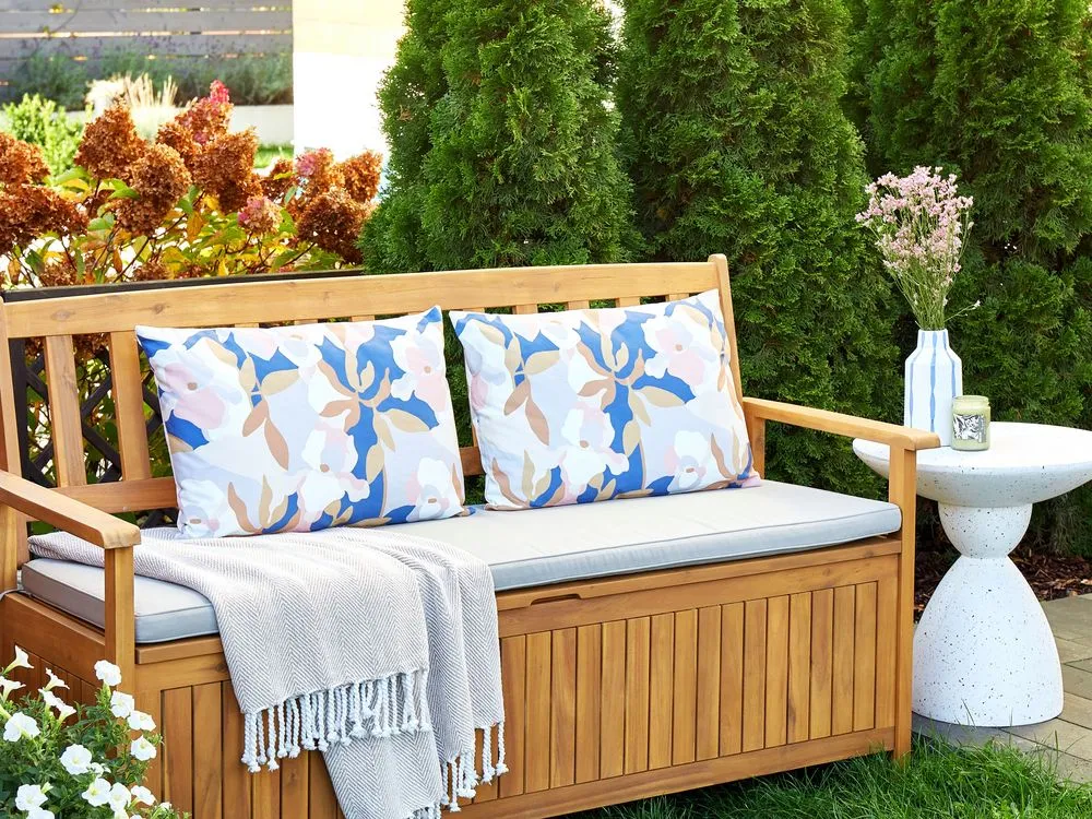 Set di 2 cuscini da esterno VEREZZI Trama floreale 40 x 60 cm Multicolore