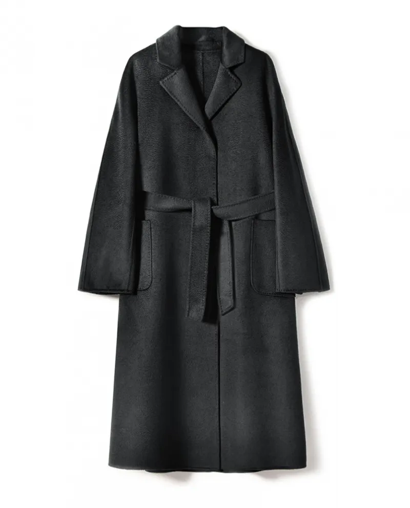 Shenghong 23 Autunno e inverno Nuovo stile M Cappotto di lana con ondulazione dell'acqua a doppia faccia fatto a mano Cappotto d