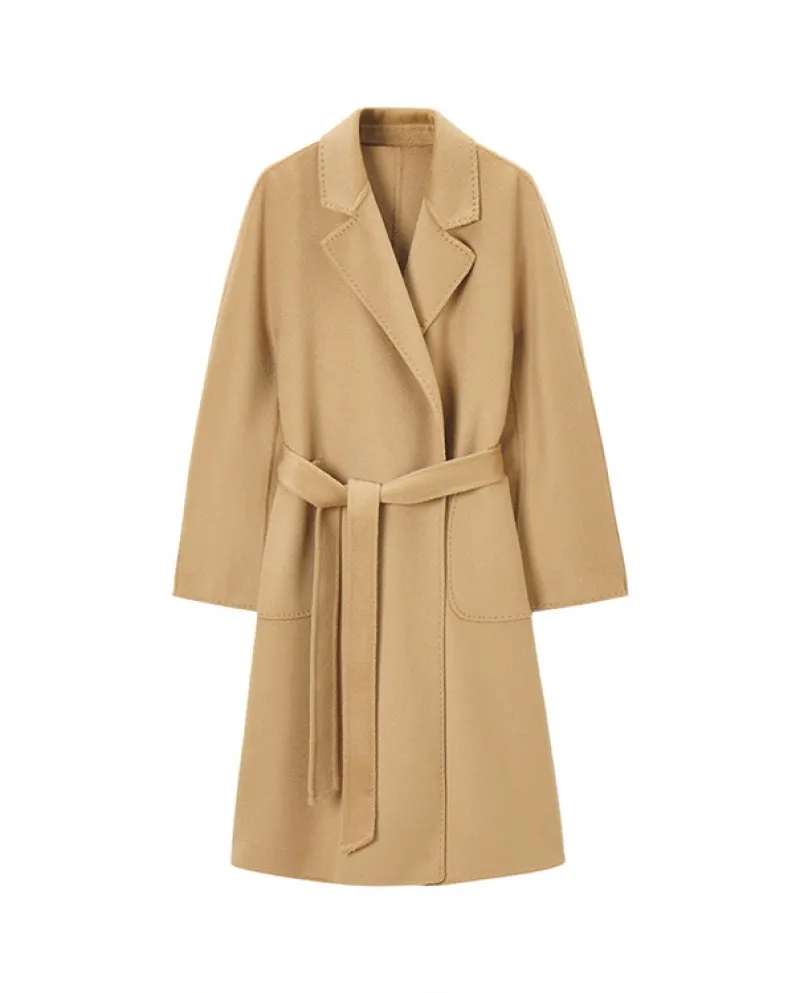 Shenghong 23 Autunno e inverno Nuovo stile M Cappotto di lana con ondulazione dell'acqua a doppia faccia fatto a mano Cappotto d