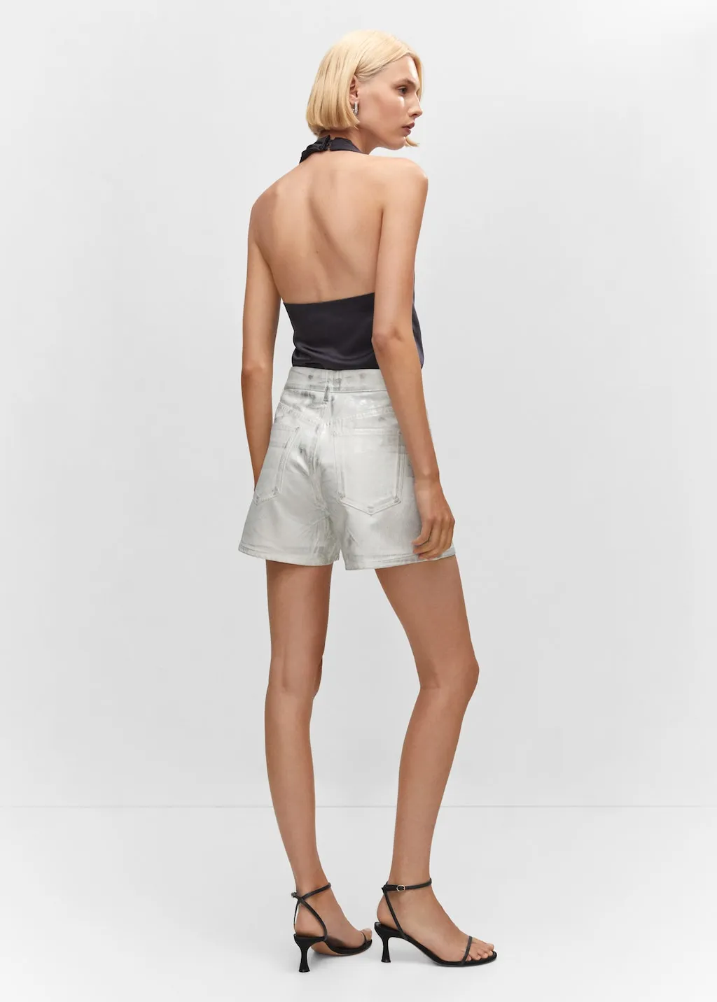 Short jeans metallizzati