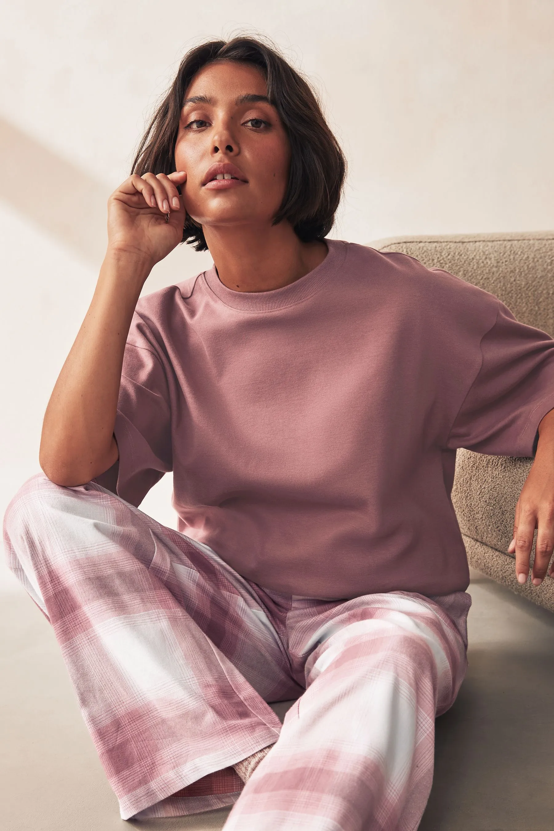 Short Sleeve Flannel Pyjamas    