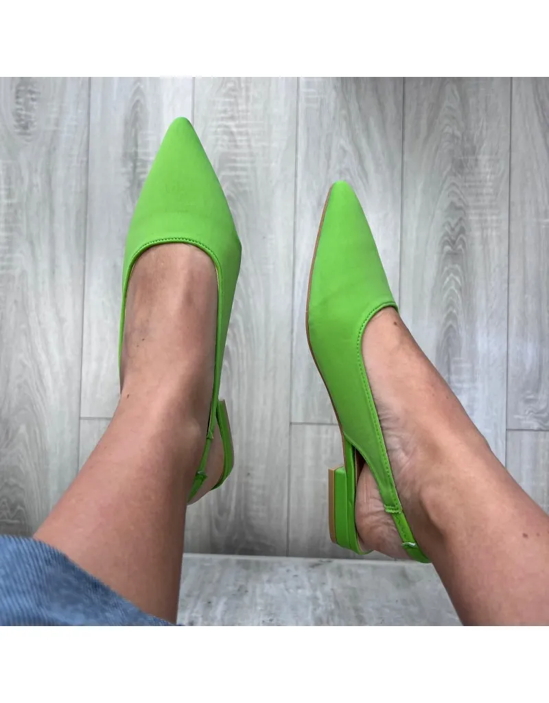 SLINGBACK SIMPLY LICRA VERDE
