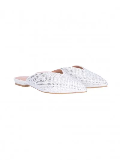 Slippers a punta con strass STRASS CRYSTAL