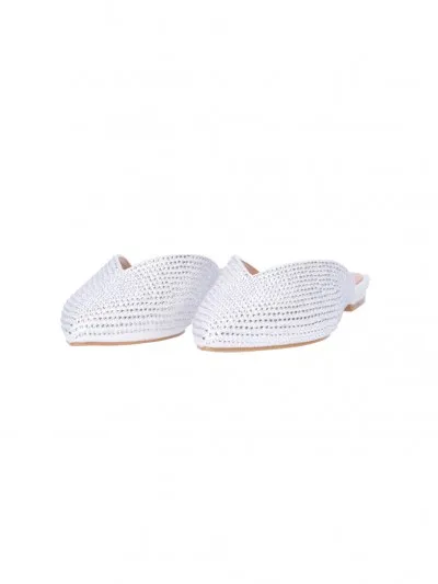 Slippers a punta con strass STRASS CRYSTAL