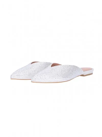 Slippers a punta con strass STRASS CRYSTAL