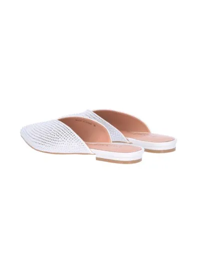 Slippers a punta con strass STRASS CRYSTAL