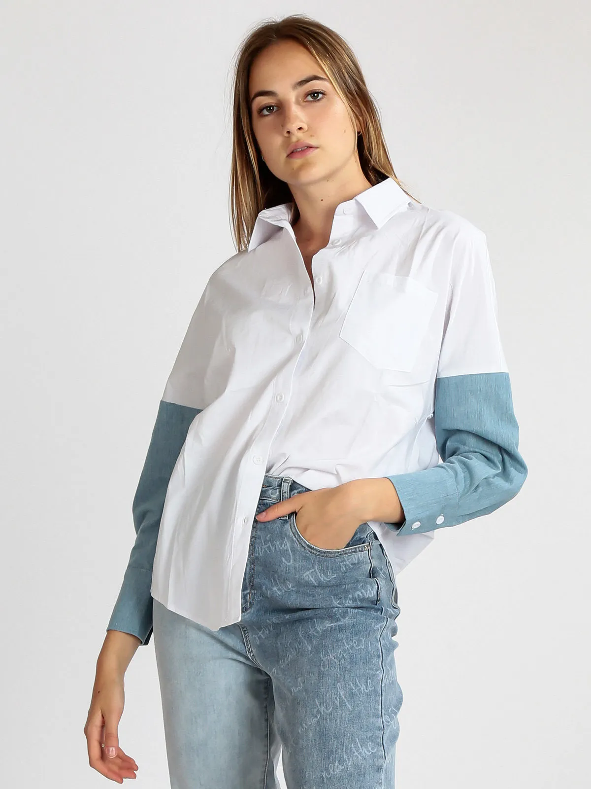 Solada Chemise femme oversize en coton