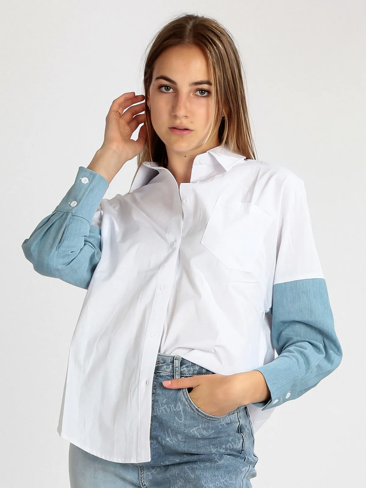 Solada Chemise femme oversize en coton