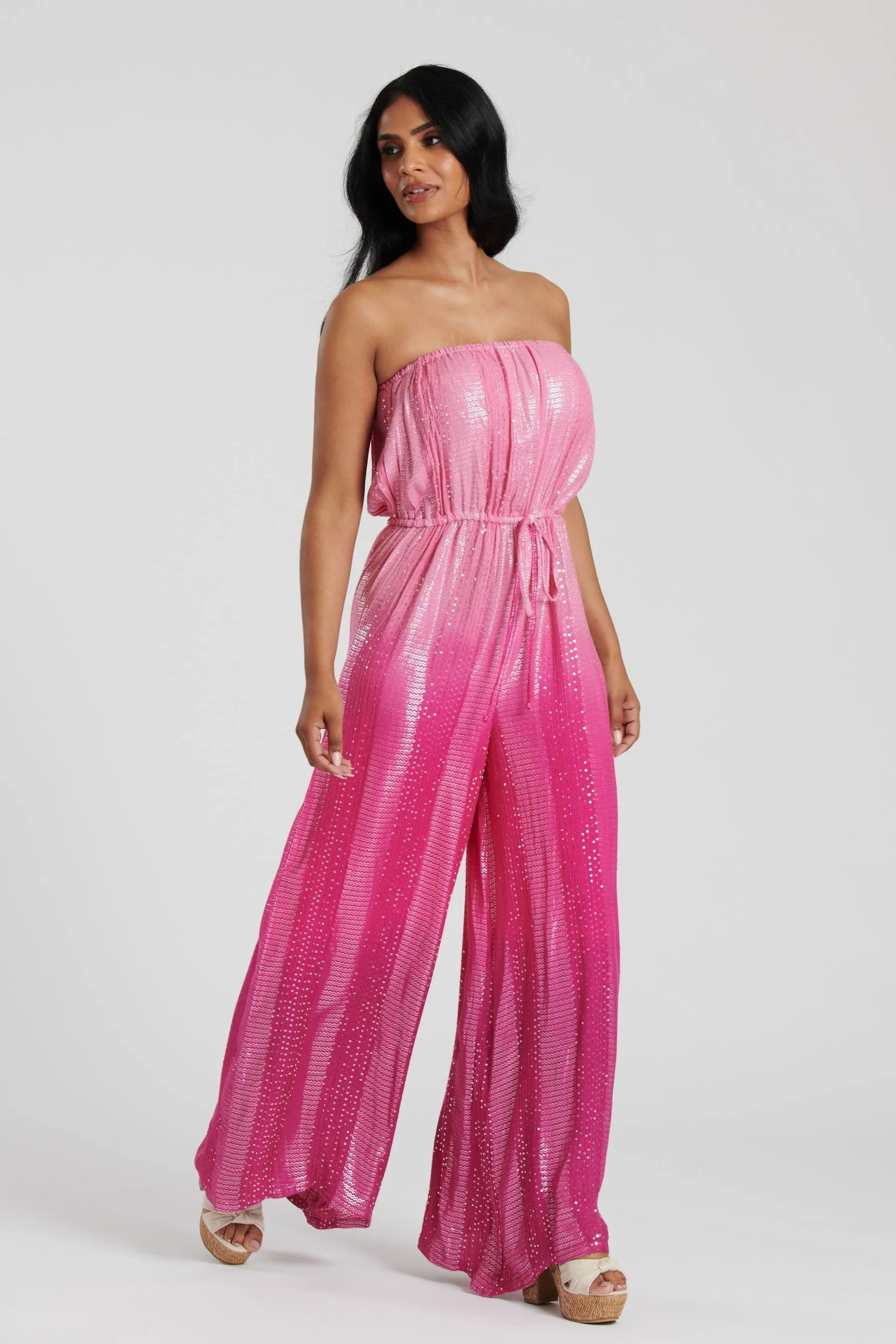 South Beach - Dettagli metallizzati spalline salopette lunga spalline