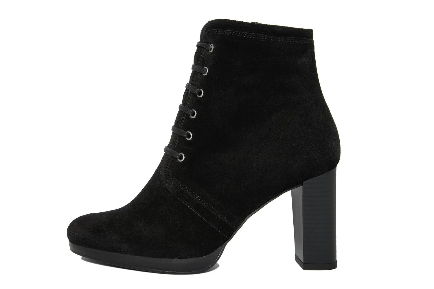 Stivaletto con tacco Donna in Pelle Nero