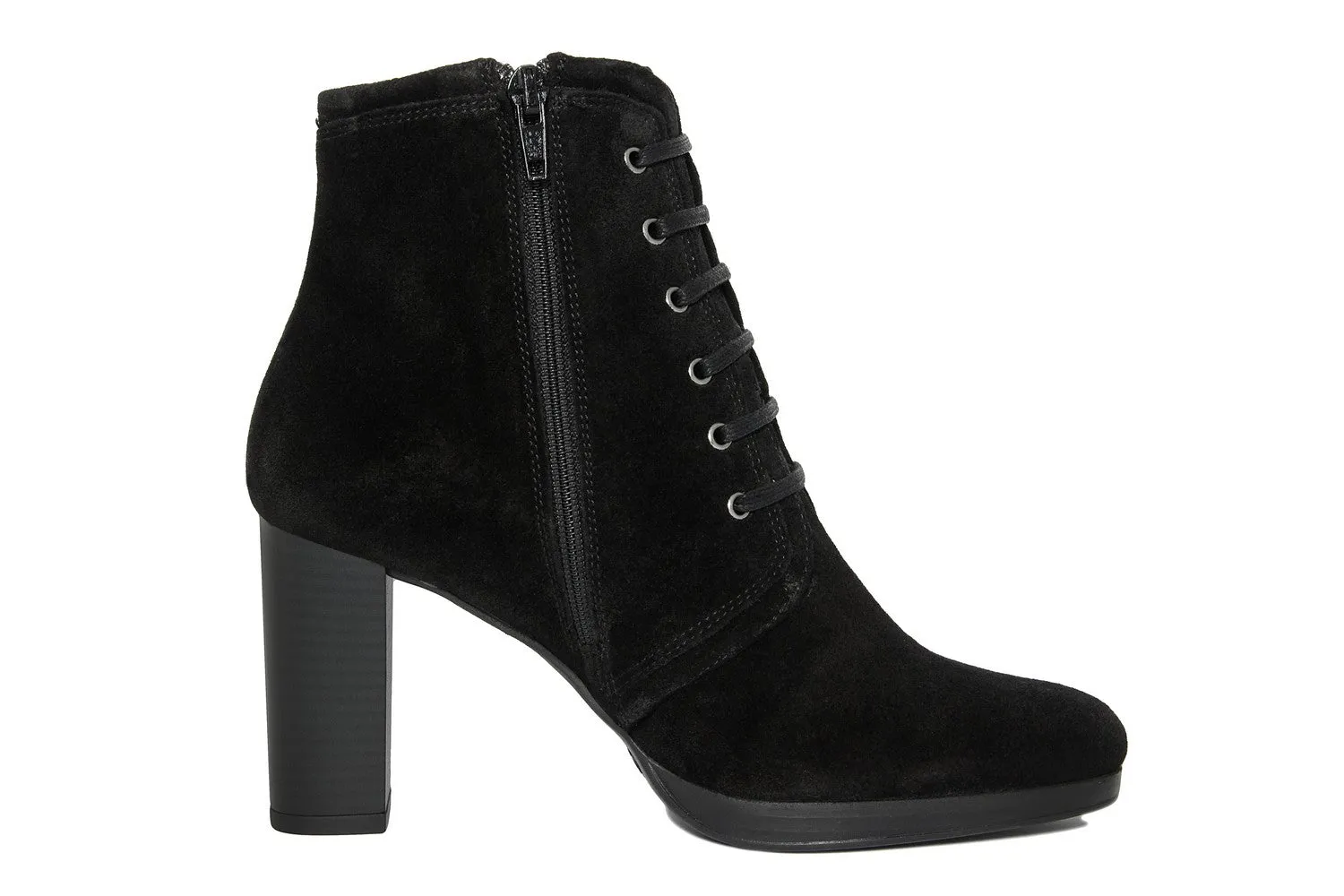 Stivaletto con tacco Donna in Pelle Nero