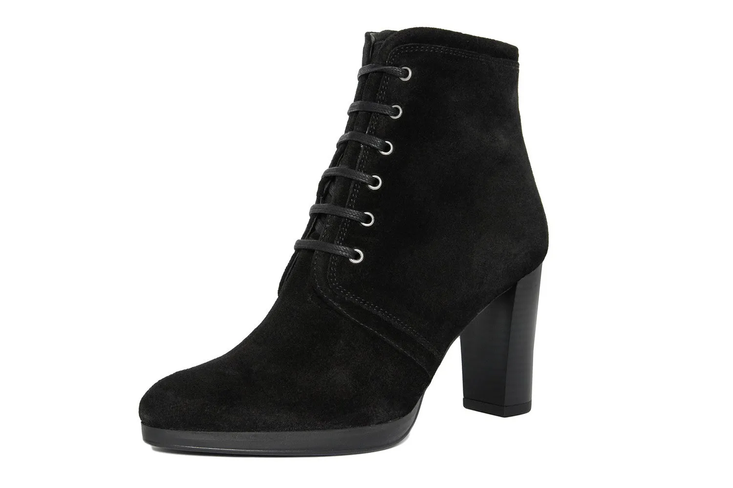 Stivaletto con tacco Donna in Pelle Nero