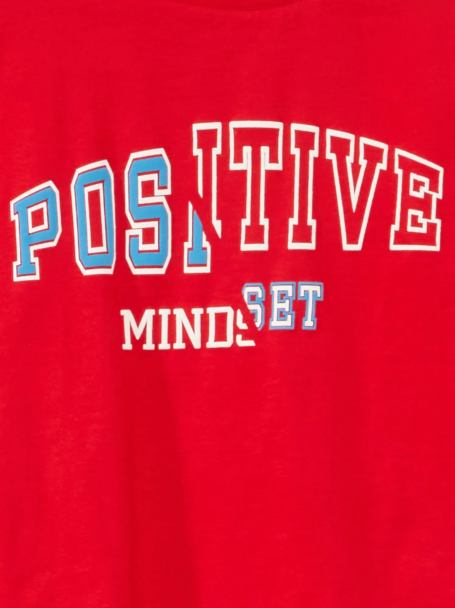 T-shirt con scritta - ROSSO