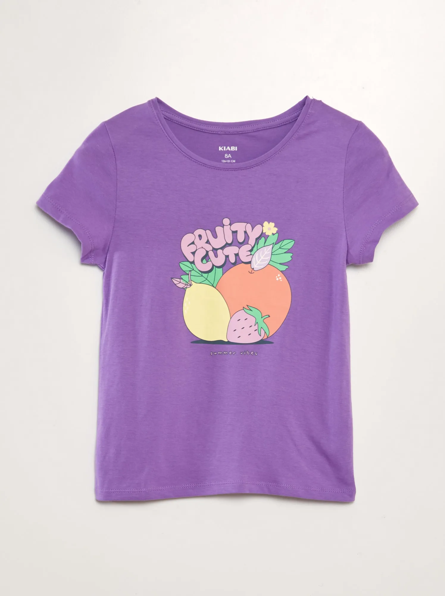 T-shirt con scritta - VIOLA