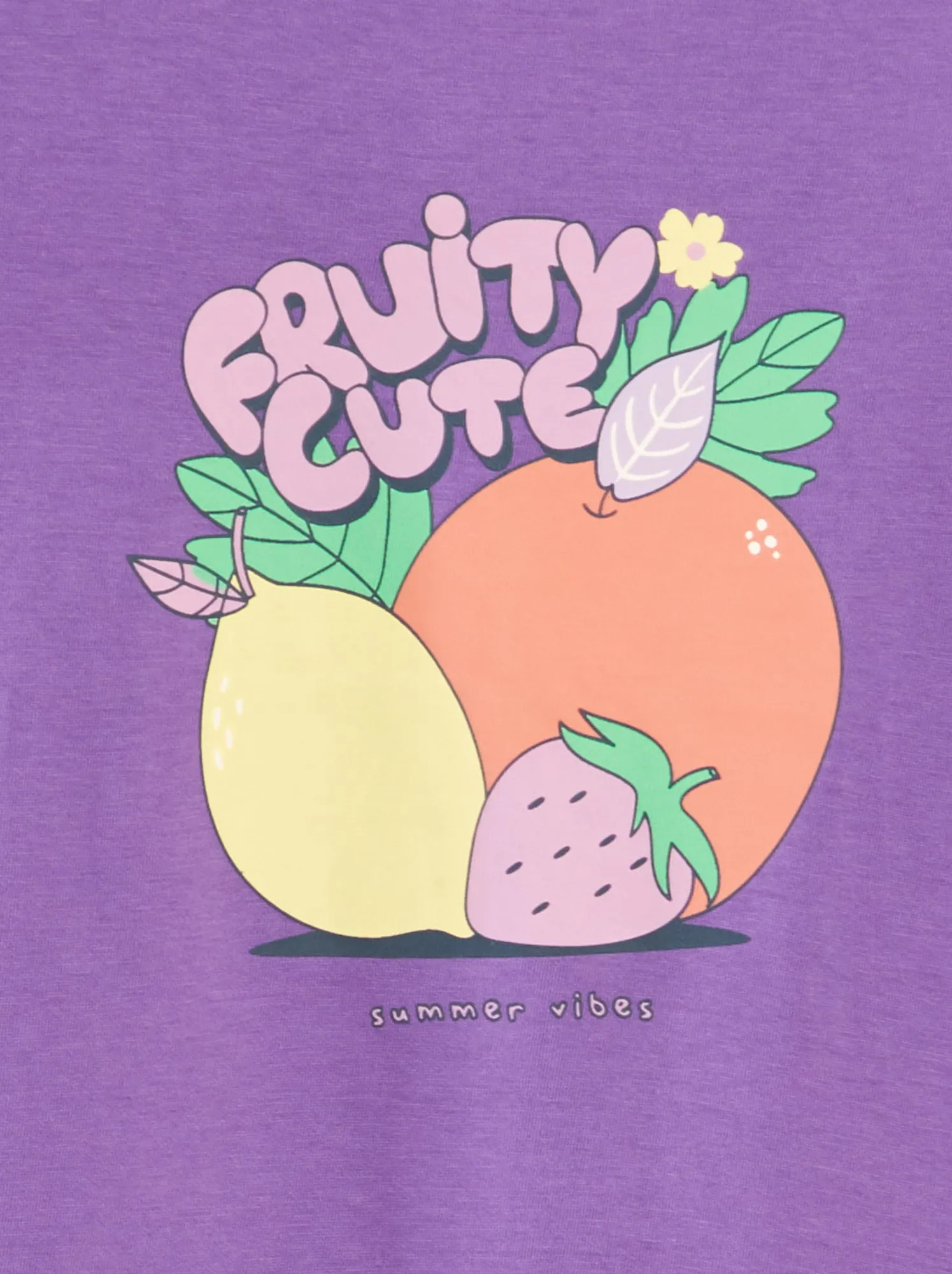 T-shirt con scritta - VIOLA
