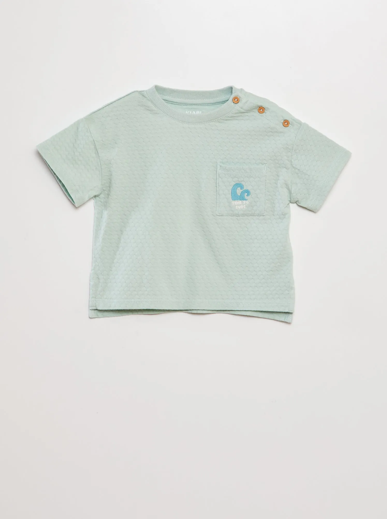 T-shirt oversize tessuto fantasia - BLU