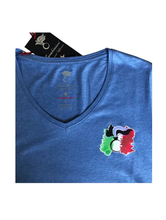 T-shirt Turchese Donna Fiamma Italia